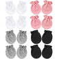 8 Pairs: White, Light Gray, Pink, Black