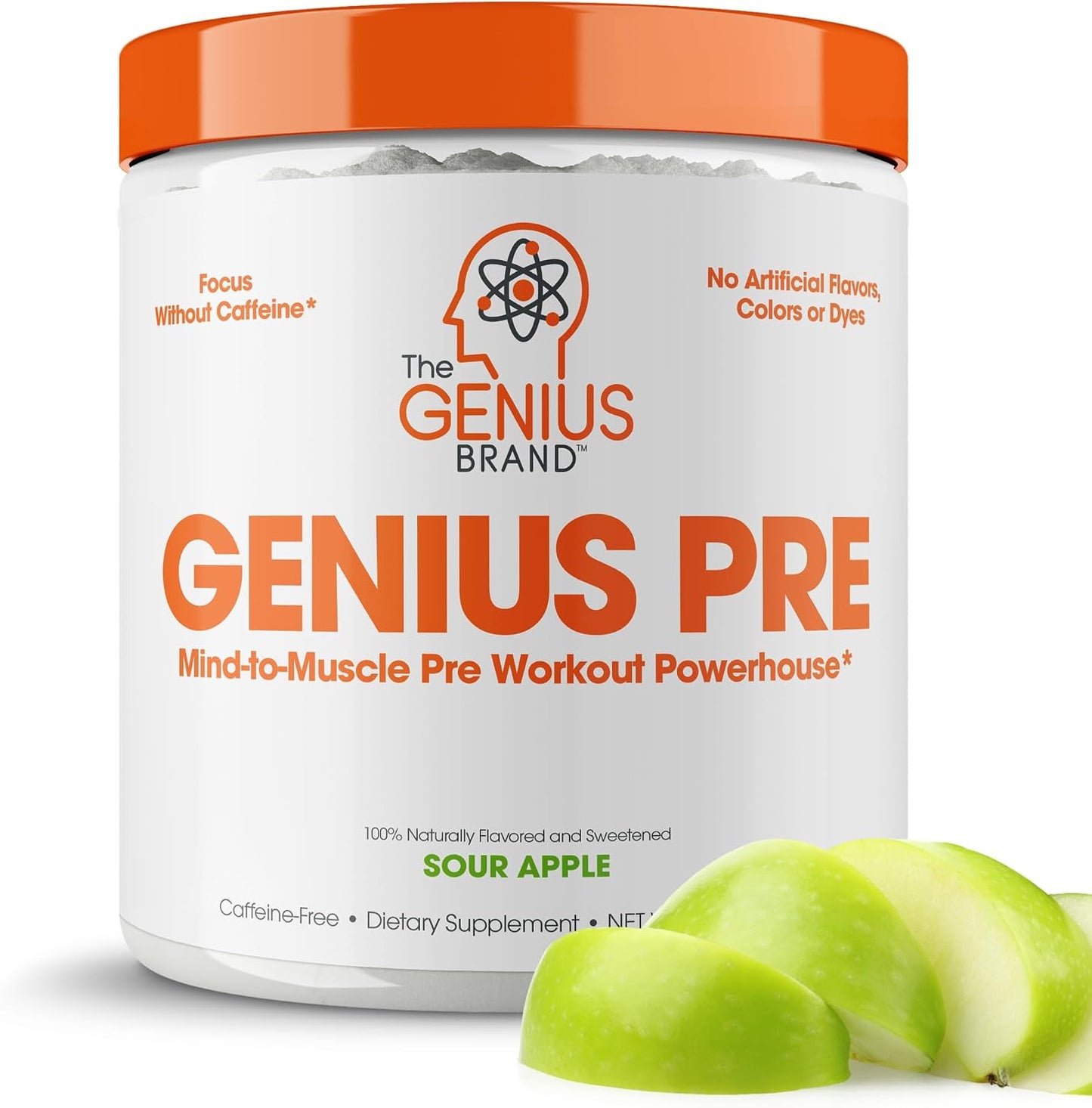 The Genius Brand Genius Pre - Synergistic Mind to Muscle Pre-Workout Powerhouse, Grape Limeade, 338 grams