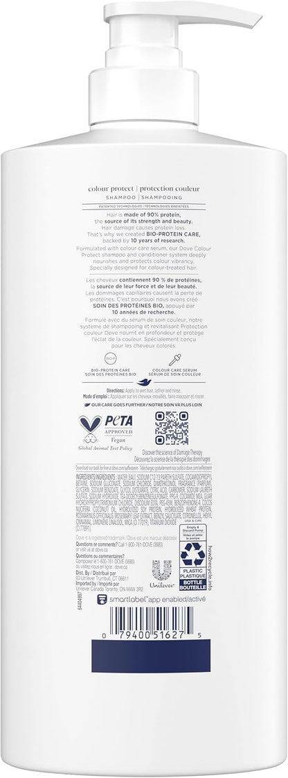 Dove Intensive Repair Shampoo für geschädigtes Haar mit flüssiger Bio-Protein-Pflege, 828 ml