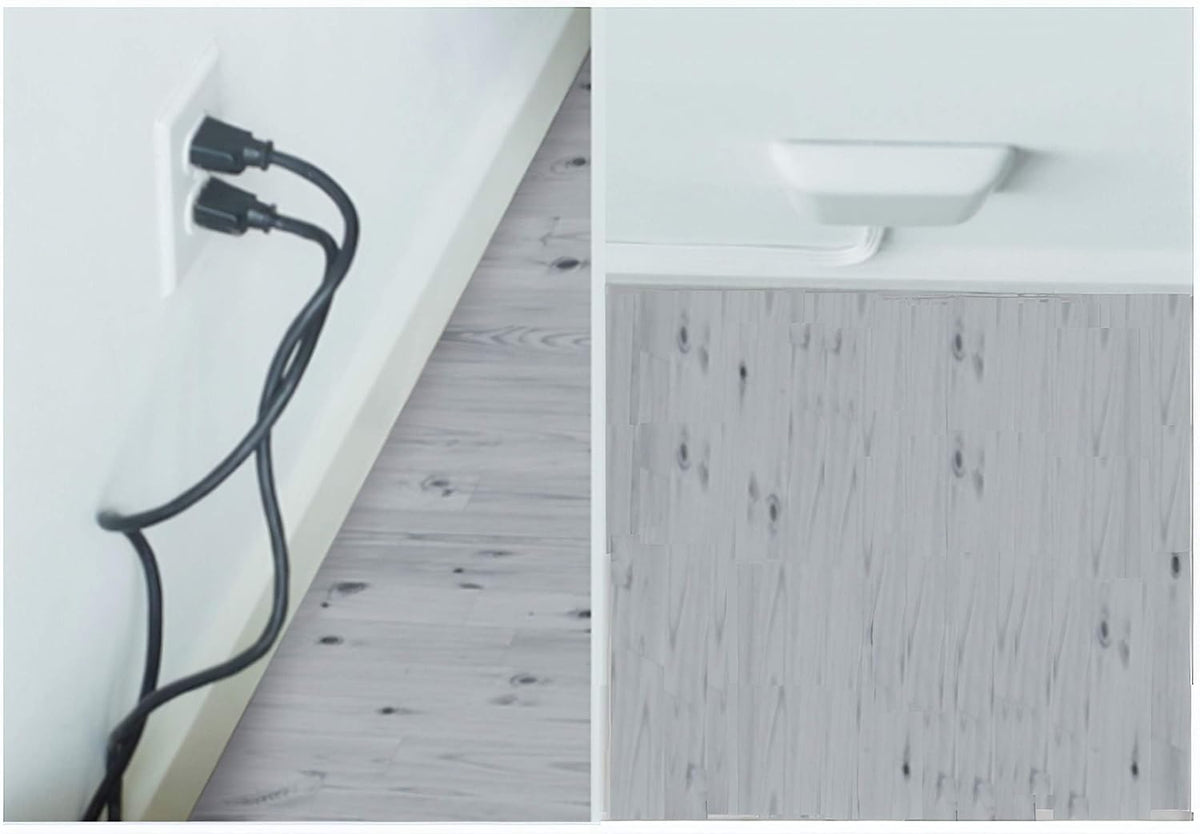 Sleek Socket Original & Patented Ultra-Thin Outlet Concealer with Cord Concealer Kit, 3-Foot Flat Extension Cord with 3 Outlets Power Strip, Safety Certified, Ideal for Kitchens and Behind Furniture