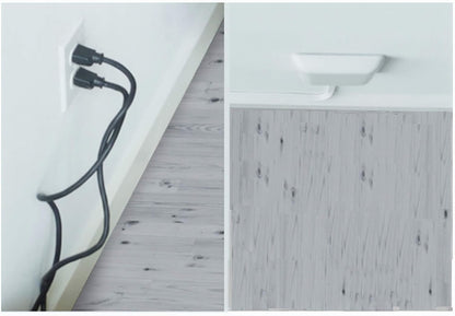 Sleek Socket Original & Patented Ultra-Thin Outlet Concealer with Cord Concealer Kit, 3-Foot Flat Extension Cord with 3 Outlets Power Strip, Safety Certified, Ideal for Kitchens and Behind Furniture