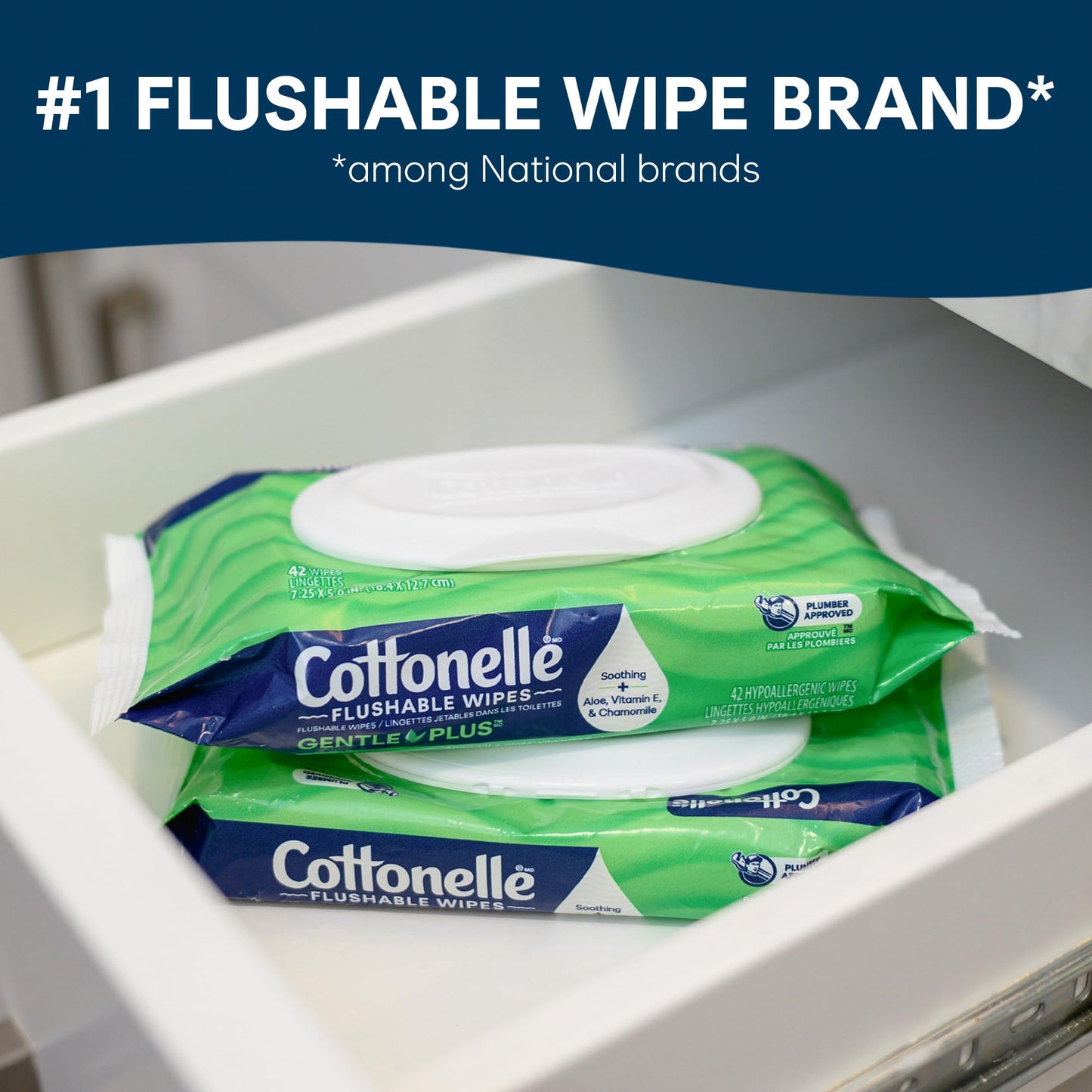 Cottonelle Fresh Care Feuchte Toilettentücher, Erfrischungstücher für Erwachsene, 4 Spenderboxen, 42 Tücher pro Box (insgesamt 168 Tücher), Verpackung kann variieren