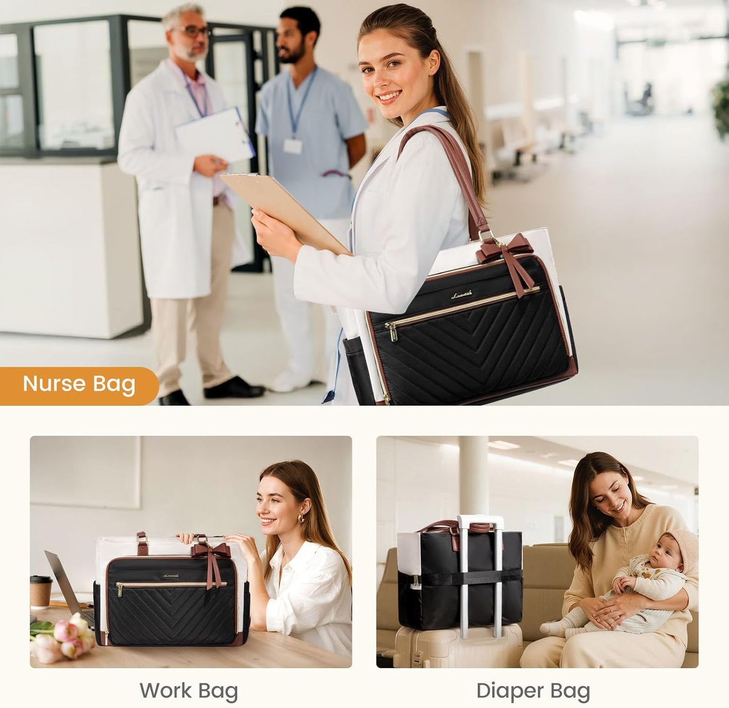 LOVEVOOK 17 Inch Laptop Tote Bag: The Ultimate Companion for Women on-the-Go