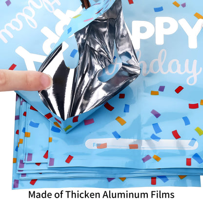 PintreeLand 6.7 * 9.8inch Happy Birthday Party Mitgebseltüten 40 STK, Plastik Beute Geschenktüten Bulk für Kinder Baby Mädchen & Jungen Geburtstagsparty Zubehör (B Stil 40 Stück)