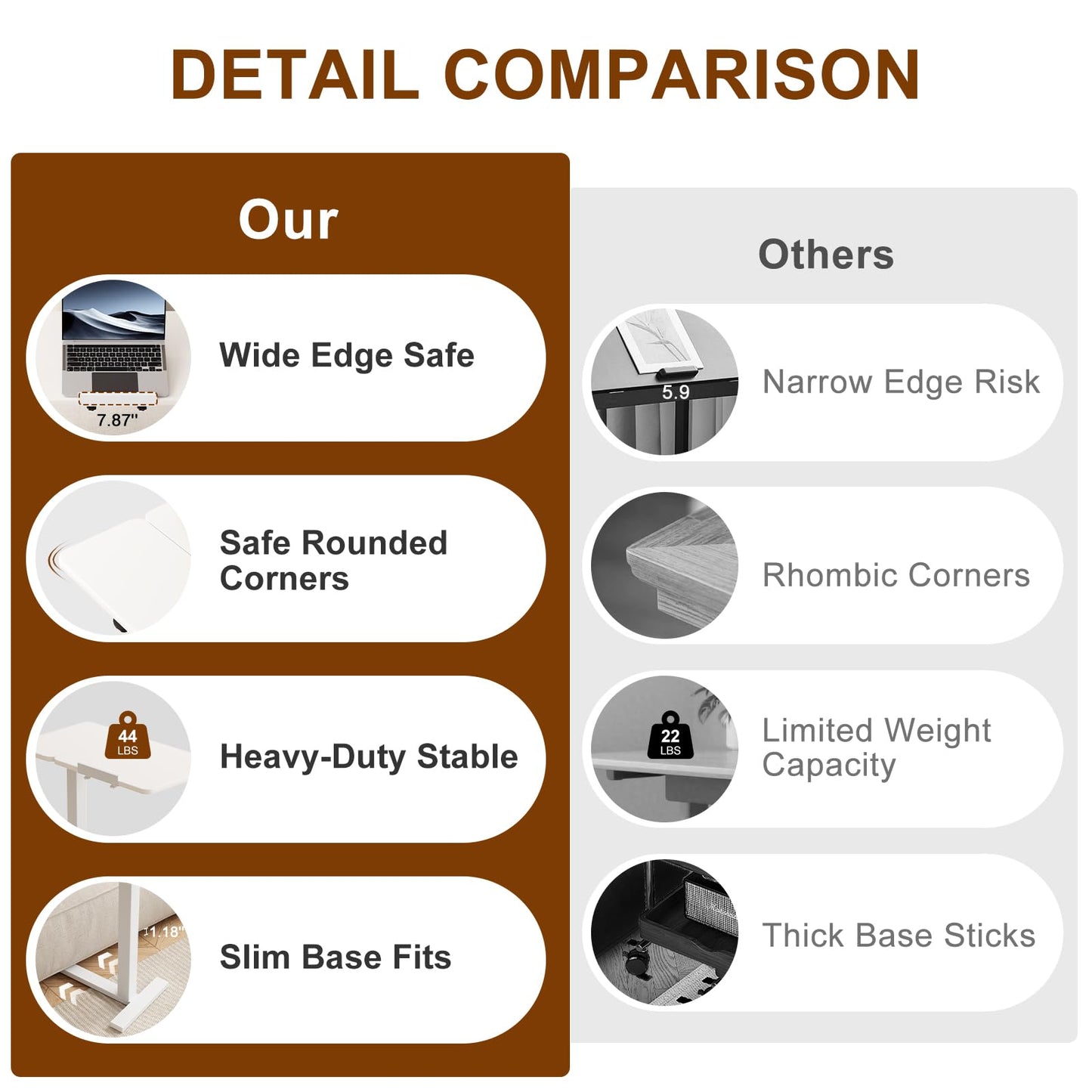 Solid Wood Overbed Bedside Table with Wheels, Tilting Adjustable Hospital Bed Table Over The Bed, Medical Mobile Laptop Stand, Rolling Standing Desk for Hospital and Home Use(Walnut)