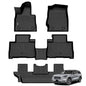 GINOWY-Floor Mats for Toyota 4Runner 1996-2002,1st+2nd Row,TPE All Weather Car Mats Custom Fit Rubber Floor Liners Car Accessories for Toyota 4Runner