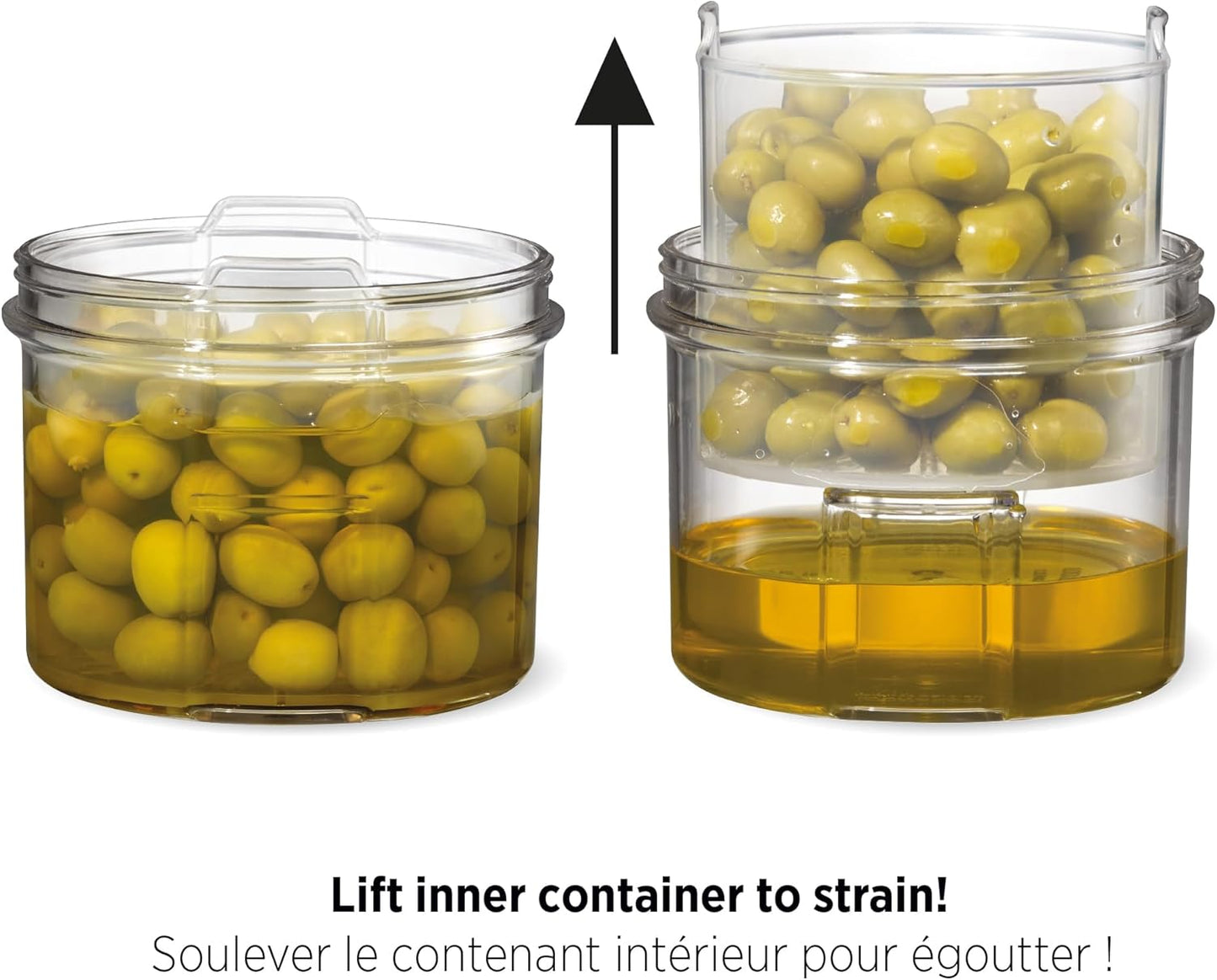 Starfrit LocknLock Kunststoff-Butterdose – Herausnehmbares Tablett mit Messskala – 750ml – Luftdicht – 4-seitiger Verschlussdeckel