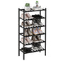 ROMGUAR CRAFT 3 Tier Bamboo Shoe Rack for Closet Free Standing Wood Shoe Shelf Storage Organizer for Entryway Small Space Stackable 27"x11"x20" (Natural)
