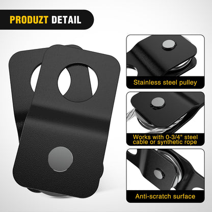 Nilight Anti-Theft Shackle Hitch Receiver 2Inch 45000 LBs Breaking Strength 3/4" Anti-Theft D Ring Shackle 5/8" Trailer Hitch Lock Pin Heavy Duty Solid Towing Kit for Trucks Off Road (Black)