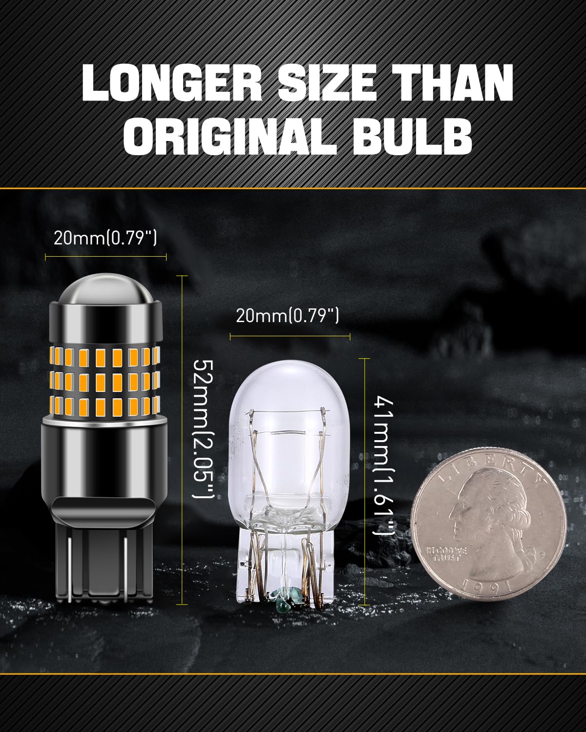 LUYED 3157 LED Bulbs Reverse Light Xenon White 1800 Lumens Super Bright 78 SMD 3056 3156 3057 4157 LED Bulbs,Used for Back Up Reverse Lights,Brake Lights,Tail Lights,Turn Signal Lights,Pack of 2