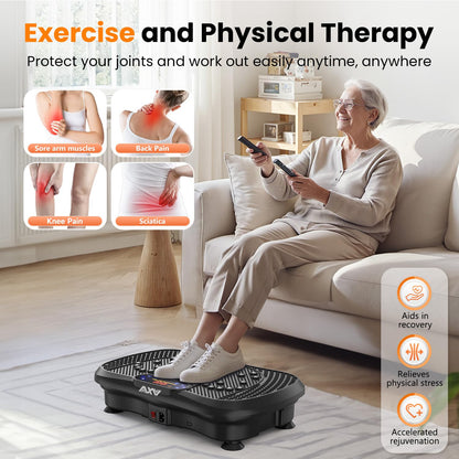 AXV Vibration Plate Fitness Platform Exercise Machine Vibrating Shaking Full Body Shaker Workout Vibrate Stand Shake Board Sport for Weight Loss Fat Burner for Gym Home Office