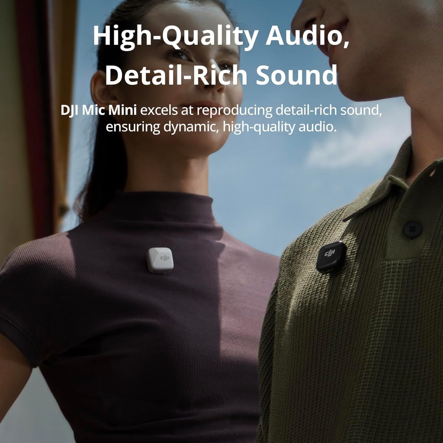 DJI Mic Mini (2 TX + 1 Mobile RX), Funkmikrofon für iPhone/Android, Plug & Play, kompakt & leicht, Modellübergreifende Kopplung, Premium-Audio, stabile Übertragung, Geräuschunterdrückung