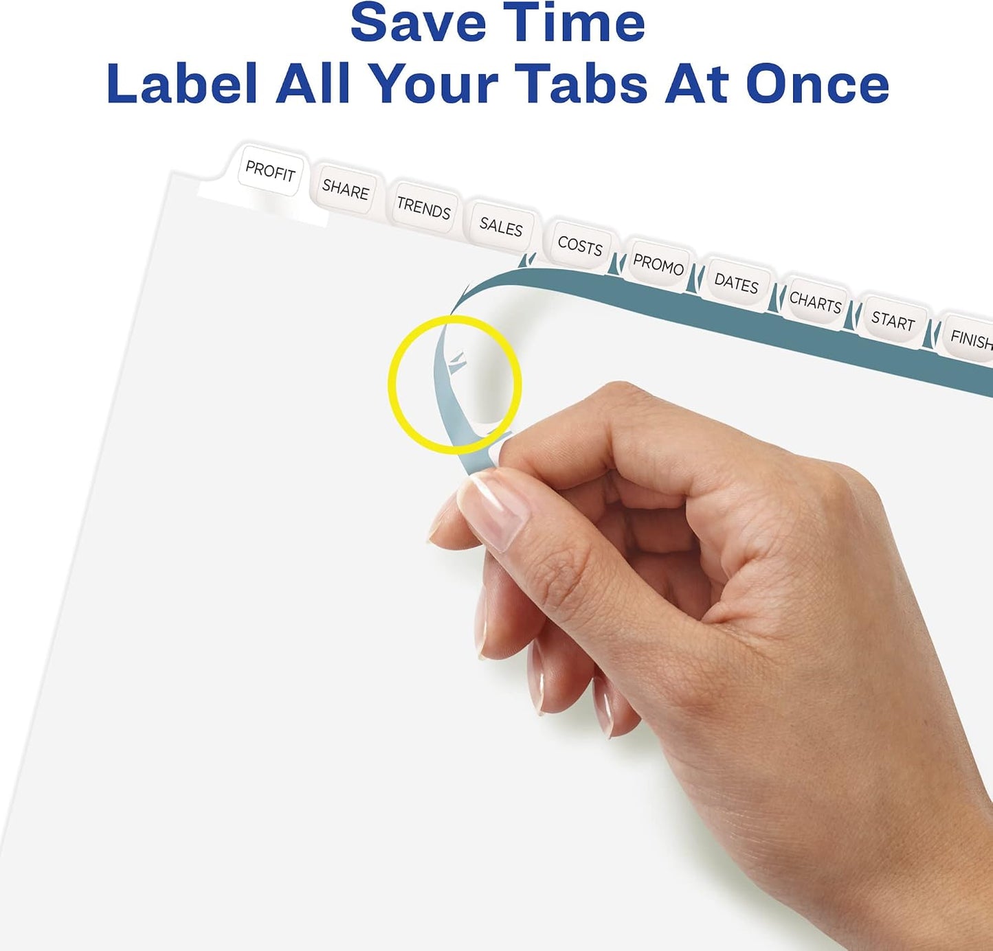 Avery 12-Tab Binder Dividers, Easy Print & Apply Clear Label Strip, Index Maker, White Tabs, 30 Sets Total (6 Packs of 11429)