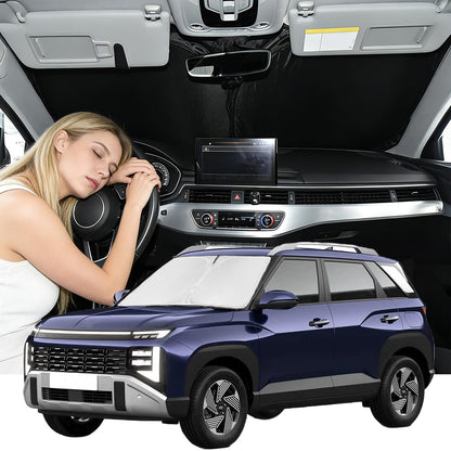 for Toyota Tacoma 2016-2023 2024 2025 2026 Sun Shade Sunshade Windshield Cover - 4 Layers Front Window Shade Custom Fit Tacoma 2Dr 4Dr Pickup Sun Visor 240T Shade Blocks UV Rays Car Accessories