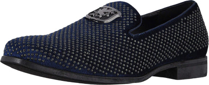 Stacy Adams Men's Swagger Studded Ornament Slip-on Driving Style Loafer