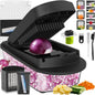 8 Blade All-in-1 Vegetable Chopper Mandoline Slicer with Container, Food Chopper, Onion Chopper, Veggie Cutter for Salad, Kitchen Gadgets Accessories Essentials, White