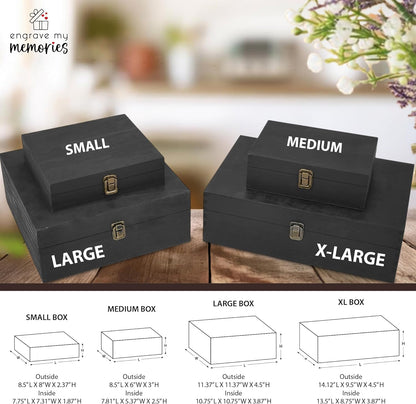 ENGRAVE MY MEMORIES Personalized Wooden Keepsake Box