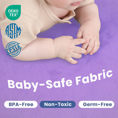 Huloo Sleep Ultra Soft Baby Spielmatte für den Boden, 3,3 cm dicke Elasti-Foam 127x127 cm Laufgittermatte für Kleinkinder, rutschfeste Rückseite, sicher zum Krabbeln und für die Bauchlage, Tatami-Stil (Dunkelgrau)