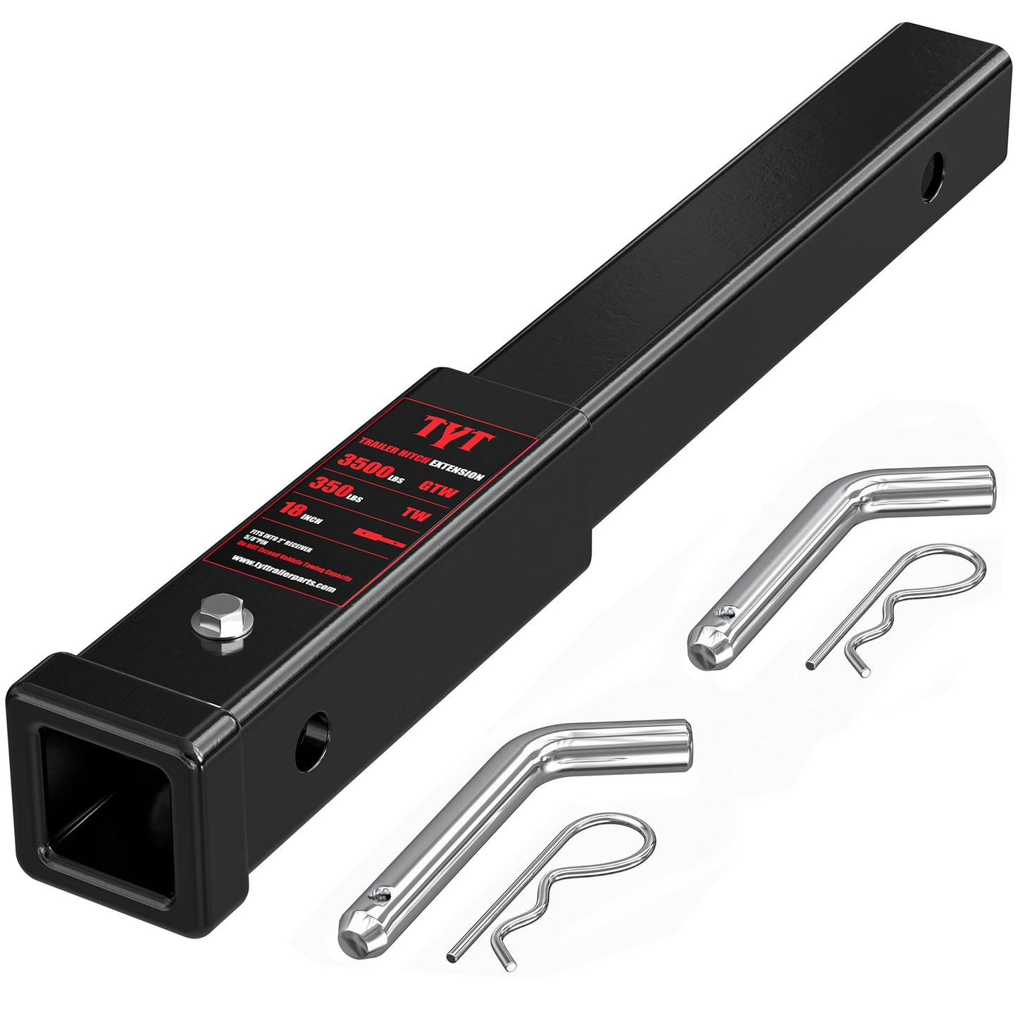 TYT Adjustable Truck Trailer Hitch for 2 inch Receiver, 6" Drop/Rise Tow Hitch with Dual Balls (2" & 2-5/16"), Compatible with Heavy-Duty Trailer Systems up to 20,000 lbs, Includes Hitch Tightener