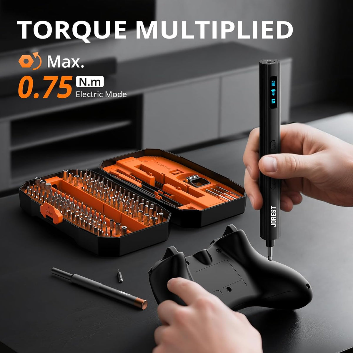JOREST 40Pcs Small Precision Screwdriver Set, Mini Tool Kit with Torx T5 T6 T8 T9, Triwing Y00, Star Pentalobe, Repair for Ring Doorbell, Laptop, PC, Switch, PS5, Xbox, MacBook, iPhone, Watch, Glasses
