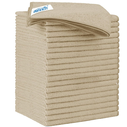 HOMEXCEL Microfiber Cleaning Cloth 12 Pack, 12.5 x 12.5 inch Microfiber Towels for Cars, Ultra Absorbent Car Washing Cloth, Lint Free Streak Free Cleaning Rags for Car, Kitchen, and Window (Grey)