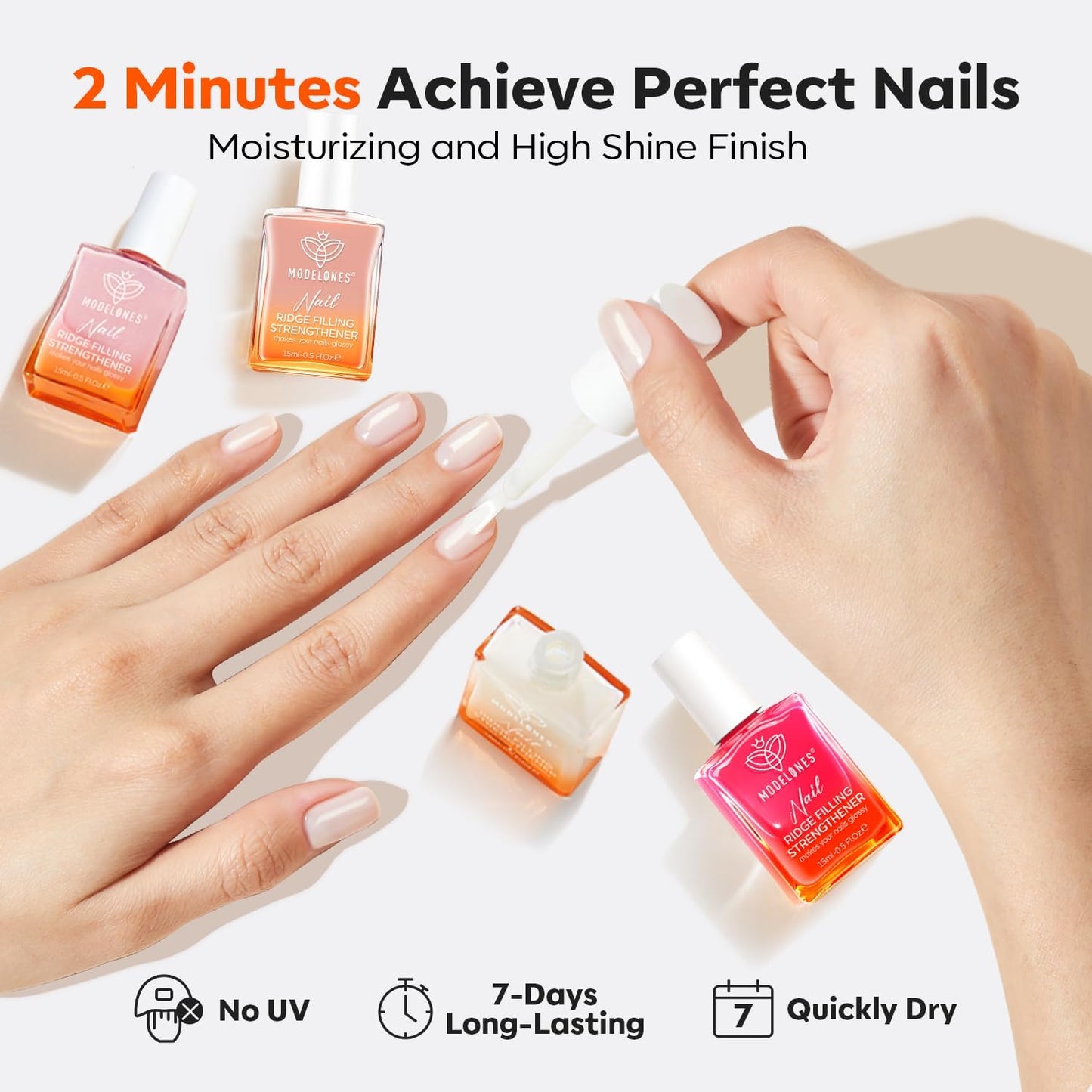 Modelones Nagelprimer, 2PCS Professioneller Naturnagel Prep Dehydrate & Bond Primer, Überlegene Haftung für Gel-Nagellack 15ml