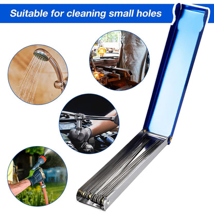 ABEST AirbrushSpray GunCarburetorCleaning Tool Set,13 Cleaning Wires Set + 5 Cleaning Needles + 5 Nylon Brushes + 1 Repair Tool for Removing Nozzle Paint, Dirt, Tattoo Tube,Carb Carburetor