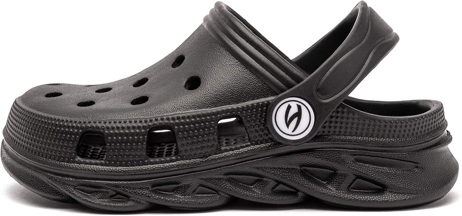 HOBIBEAR Boys and Girls Classic Graphic Garden Clogs Slip on Water Shoes(Toddler/Little Kids/Big Kids)