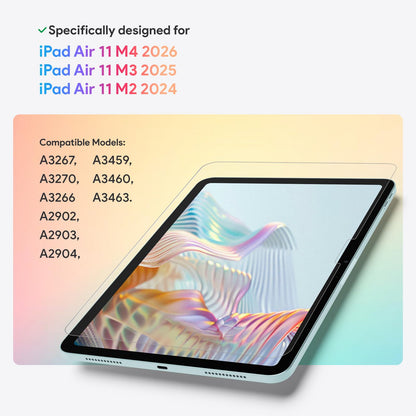 KCT 2 Pack Paperfeel Glass Screen Protector Compatible with iPad Air 13 Inch M4/M3/M2 (2026/2025/2024), Matte Surface, Tempered Glass with Bubble-Free Installation Tray