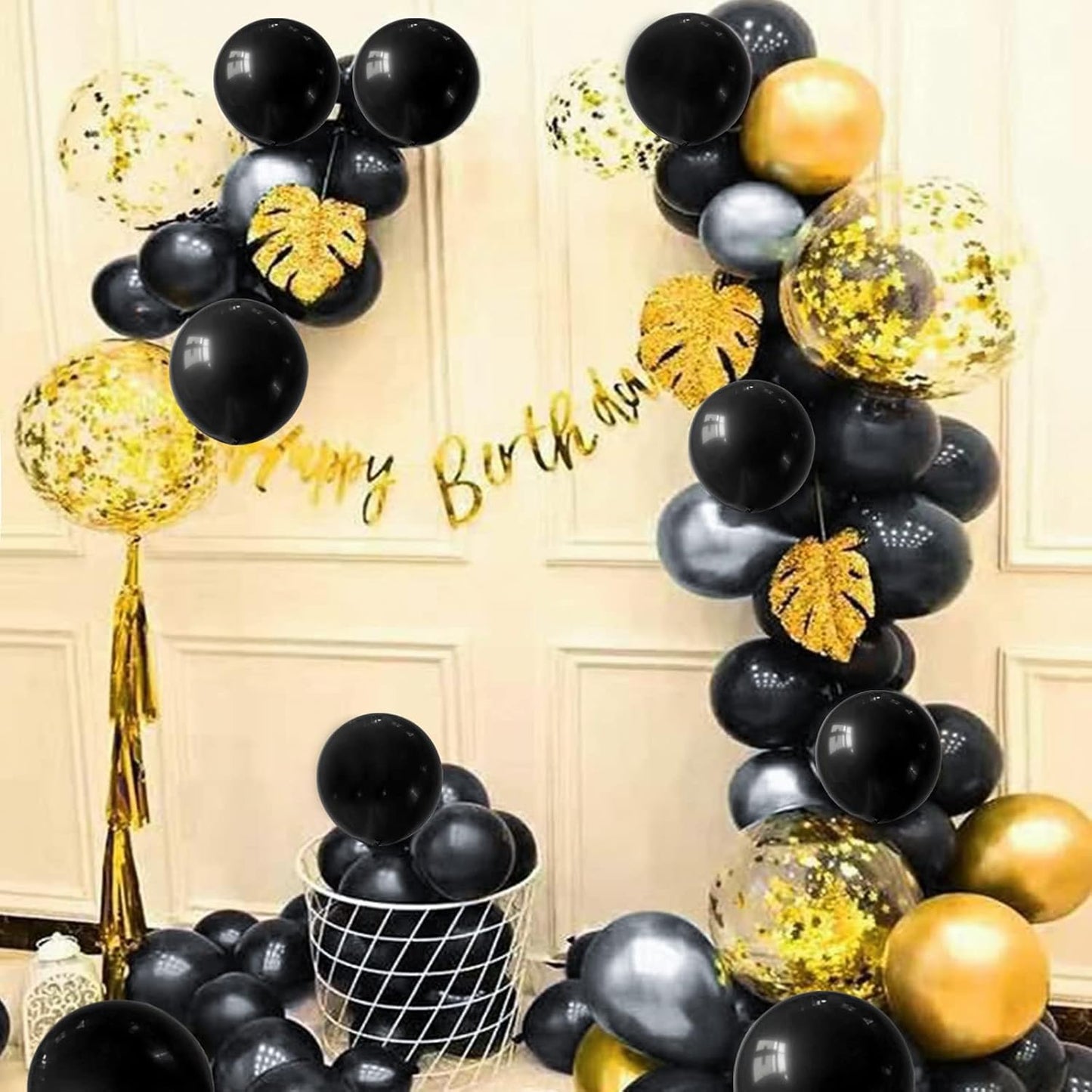 110pcs Black Balloon 12 inch, Black Latex Balloons for Birthday Party Baby Shower Wedding