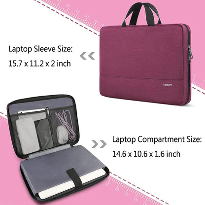 Funda para portátil Ytonet, bolsa para portátil TSA de 15.6 pulgadas, funda para portátil resistente al agua, bolsa de transporte para ordenador compatible con portátiles Lenovo, HP, Dell, Asus, regalos para hombres y mujeres, gris