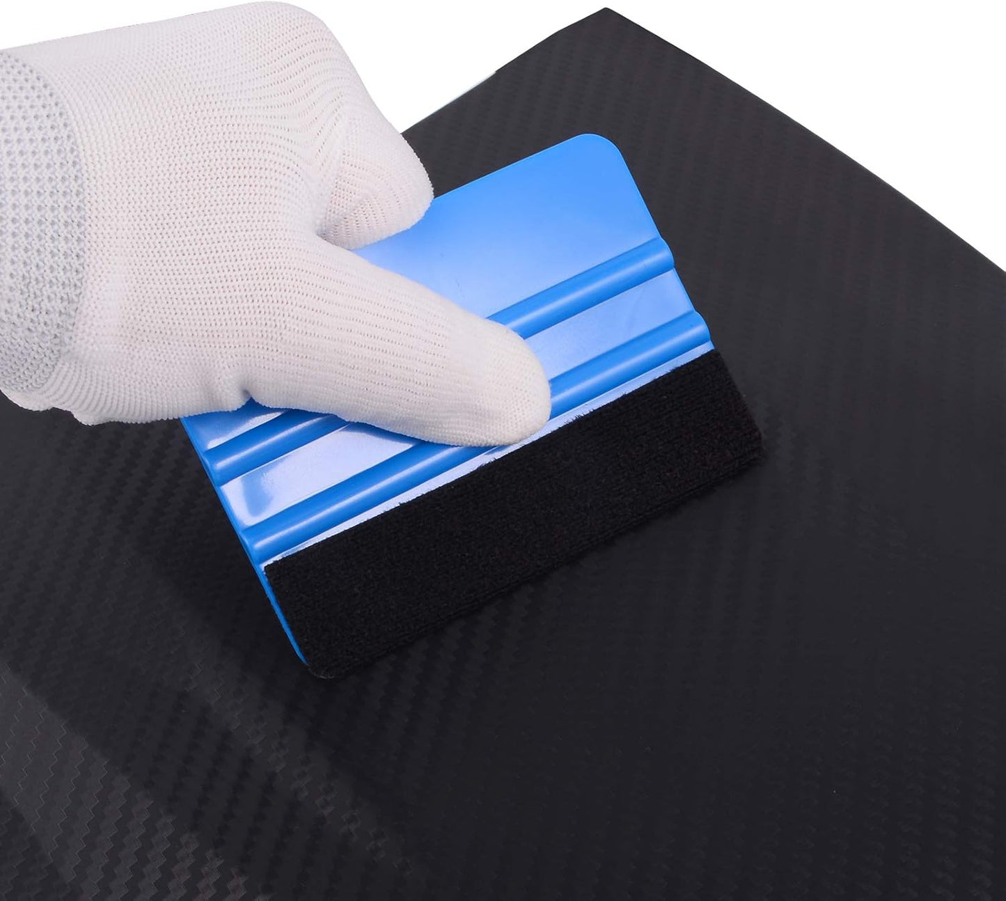 EHDIS 2 Stücke Vinyl Rakel Filzkantenrakel 10 cm Auto Vinyl Abzieher Decal Applikator Fensterfolien-Werkzeug mit Filzkante (2 Stücke, Blau)