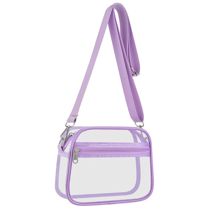 Clear Bag for Stadium Events Clear Sports Fan Handbags Purses with Adjustbale Strap for Concerts Festivals Game Day