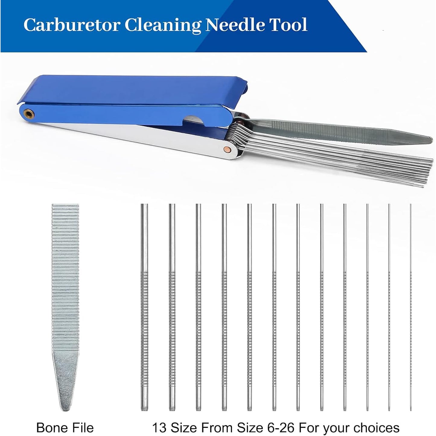 ABEST AirbrushSpray GunCarburetorCleaning Tool Set,13 Cleaning Wires Set + 5 Cleaning Needles + 5 Nylon Brushes + 1 Repair Tool for Removing Nozzle Paint, Dirt, Tattoo Tube,Carb Carburetor