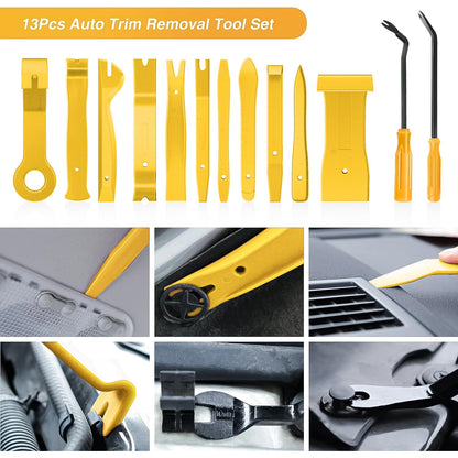 GOOACC 5PCS Auto Trim Removal Tool Kit No-Scratch Pry Tool Kit for Car Door Clip Panel & Audio Dashboard Dismantle -5PCS