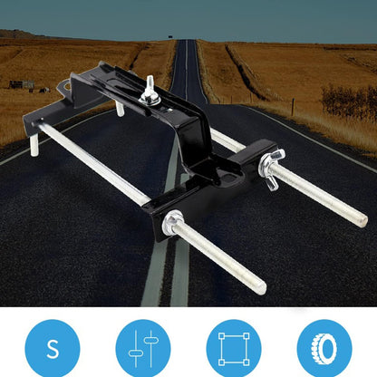 Verstellbare Batteriebefestigung, Universelle, verstellbare Batterieklemme mit J-Bolzen passend für SUV und PKW, guter Kontakt, Korrosionsbestenz. (27 cm Bolzen)