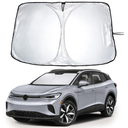 EcoNour Car Windshield Sunshade | Blocks 99% Heat & Keeps Interior Cool | Universal Fits Cars, SUVs, Trucks | Automotive Sun Screen, Visor & Car Accessories for Summer | Medium (64x32 Inches)