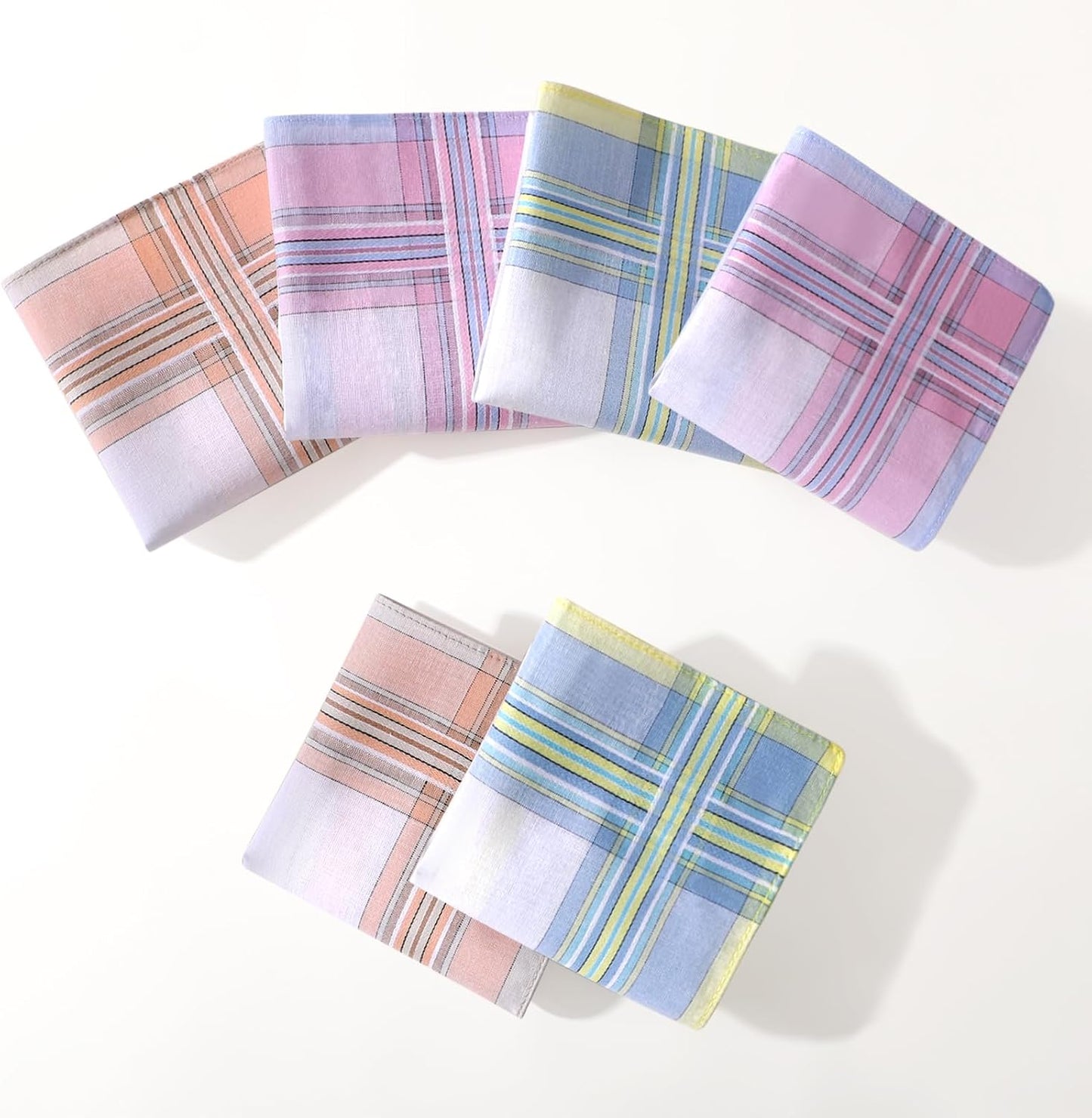 Elevate Your Style with Houlife's 100% Cotton Striped Handkerchiefs