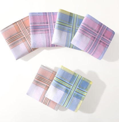 Elevate Your Style with Houlife's 100% Cotton Striped Handkerchiefs