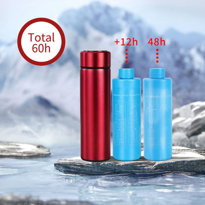 Bogush Large 60H Insulin Pens Cooler for 6-8 Pens Travel Case Temp Display Medication Cooler for Travel TSA Approved Medicine Cooler Medical Travel Cooler Bag Epipen Carry Case Black