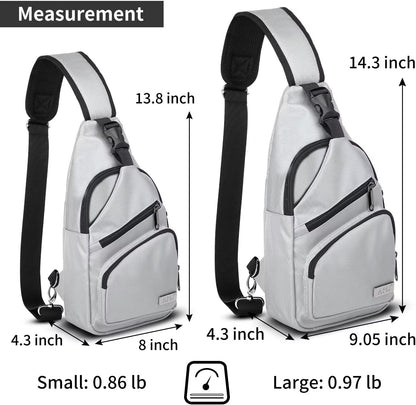 AMJ Sling Bag für Wandern und Outdoor, Umhängetasche, Reise-Brusttasche Daypack für Damen & Herren