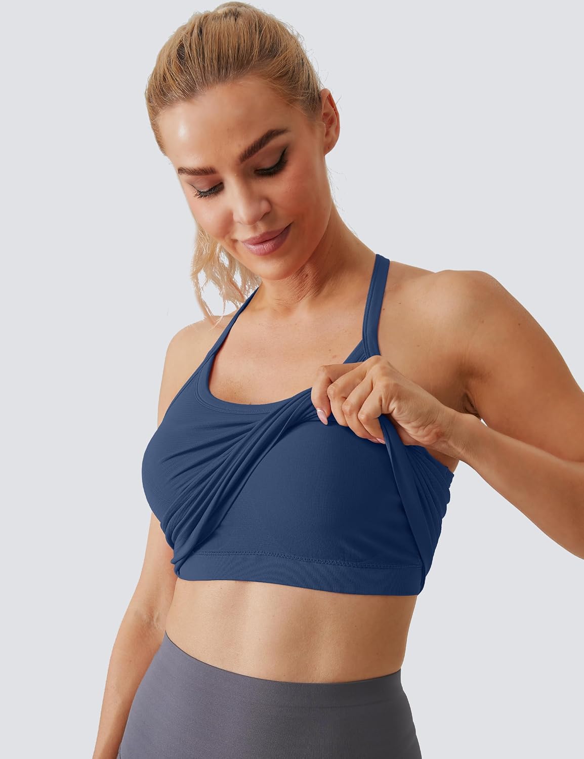 MathCat Workout Tank Tops für Damen mit integriertem BH, ärmellose Gym Tops Nahtlose Racerback Athletic Yoga Shirts
