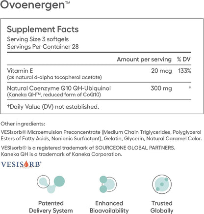 Ovaterra Advanced Prenatal & OvoEnergen CoQ10 Bundle to Support Women Reproductive Health and Egg Health 168 Capsules & 84-100mg Softgel Capsules - 28 Day Supply