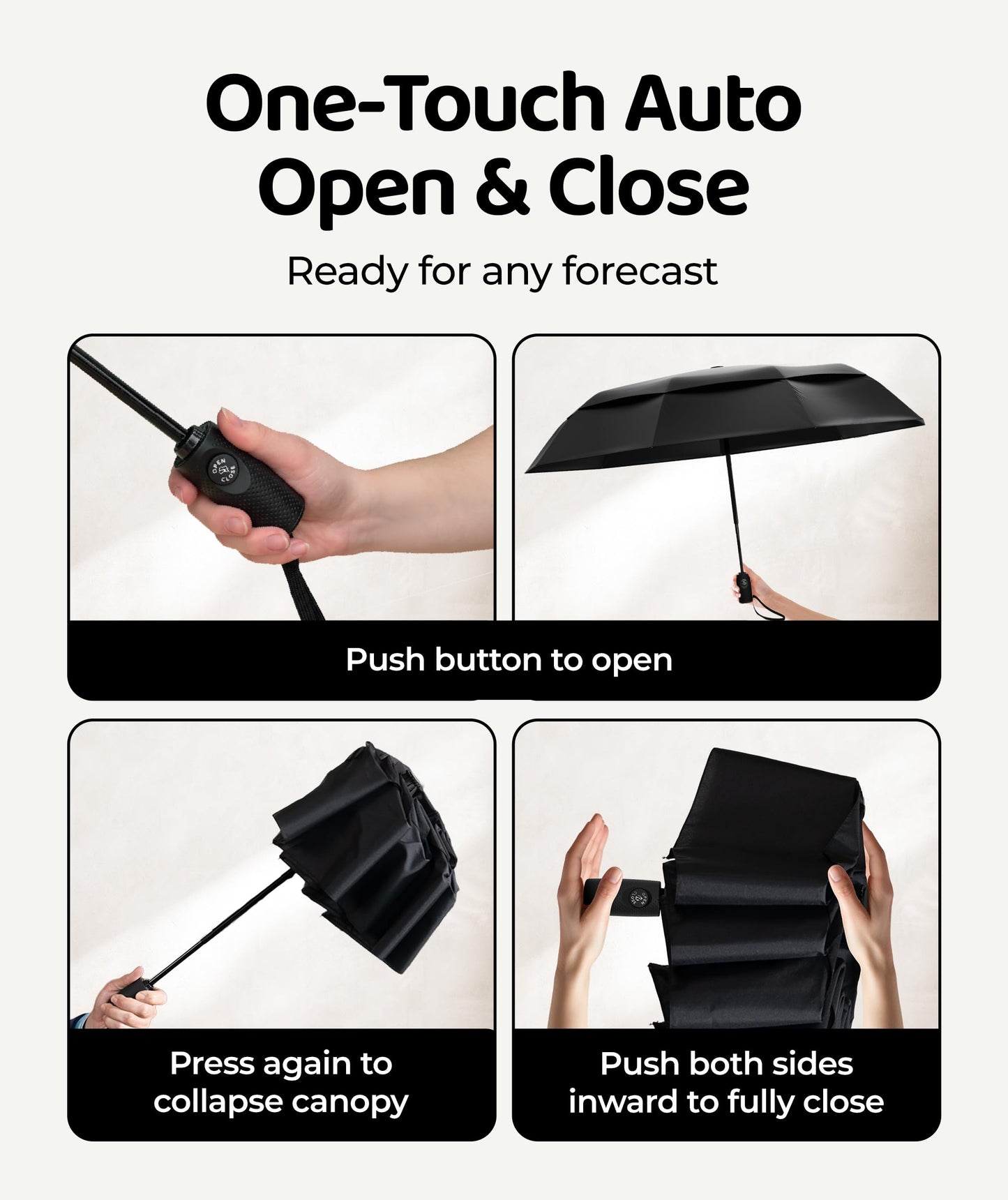 Repel Windproof Travel Umbrella - Compact & Withstands Winds up to 100MPH , Strongest Premium Auto Folding Umbrella for Rain and Sun - Durable, Light & Portable for Women & Men , Fits Backpack & Cars