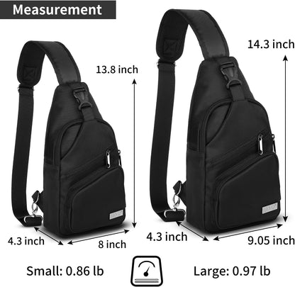 AMJ Sling Bag für Wandern und Outdoor, Umhängetasche, Reise-Brusttasche Daypack für Damen & Herren