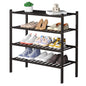 ROMGUAR CRAFT 3 Tier Bamboo Shoe Rack for Closet Free Standing Wood Shoe Shelf Storage Organizer for Entryway Small Space Stackable 27"x11"x20" (Natural)