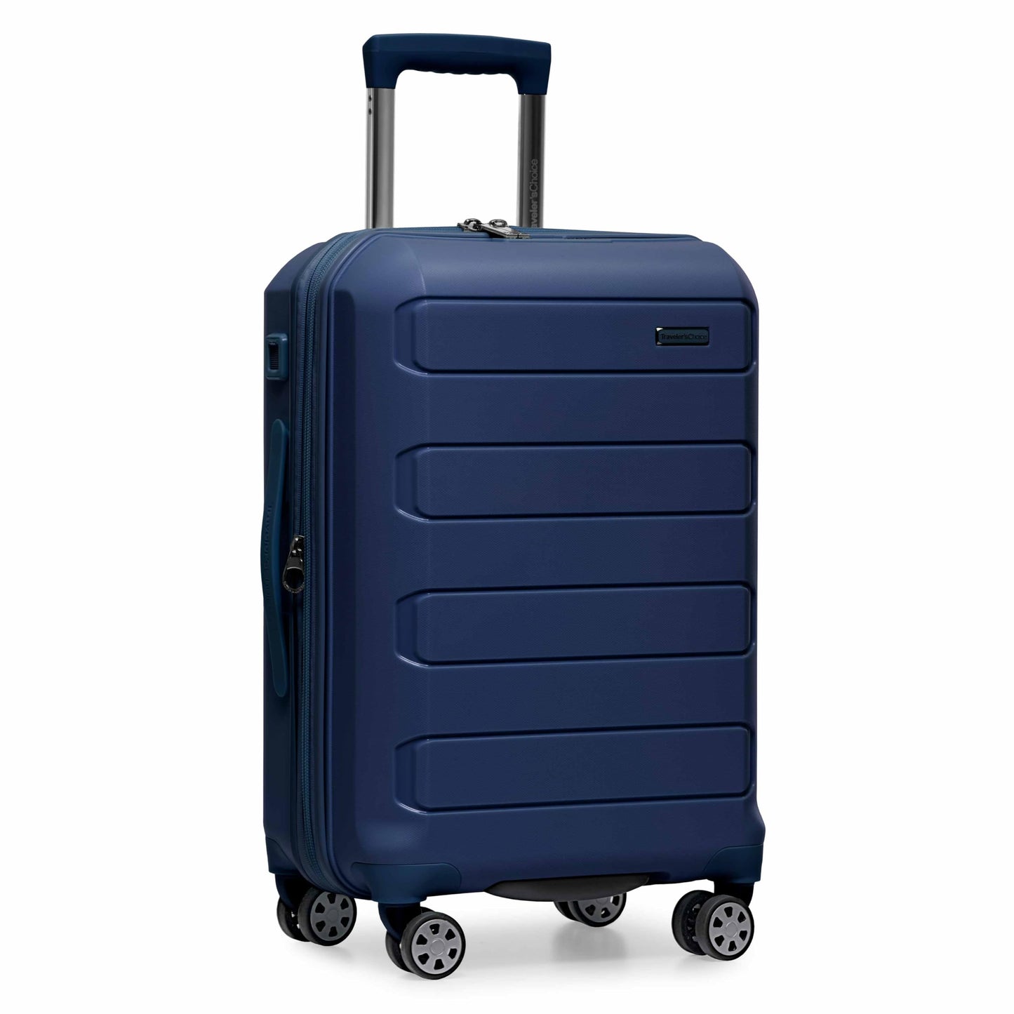 Traveler's Choice Pagosa Hardshell Expandable Luggage with Spinner Wheels, Slate Blue, 3-Piece Set (22/27/30)