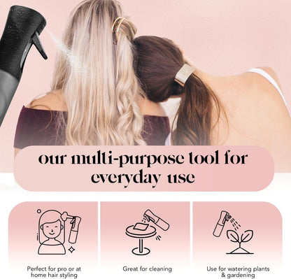 Kitsch Sprühflasche für Haare – Kontinuierlicher Wasserzerstäuber mit ultrafeinem Sprühnebel für Hairstyling, Barbiere, Salons, Reinigung, Pflanzen, vielseitige Sprühflaschen – Aus recyceltem Kunststoff – Terrakotta, 150 ml