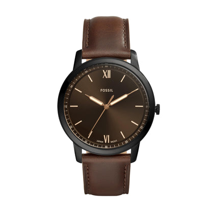 Fossil Men's Minimalist Quartz Stainless Steel Three-Hand Watch for Men