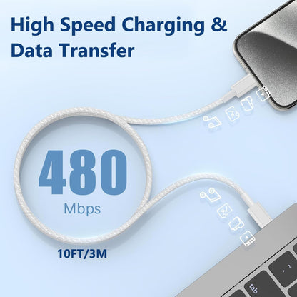 [Apple MFi Certified]10FT Fast iPhone Charger,Extra Long Apple Charger Fast Charging 2Pack USB C Charger Block Plug + 10Foot Lightning Cable Cord for iPhone 14/Pro/Pro Max/Plus/13/12/11/XS/XR/X/SE2022